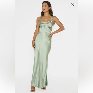 Sitara Tied Back Maxi Dress Sage
